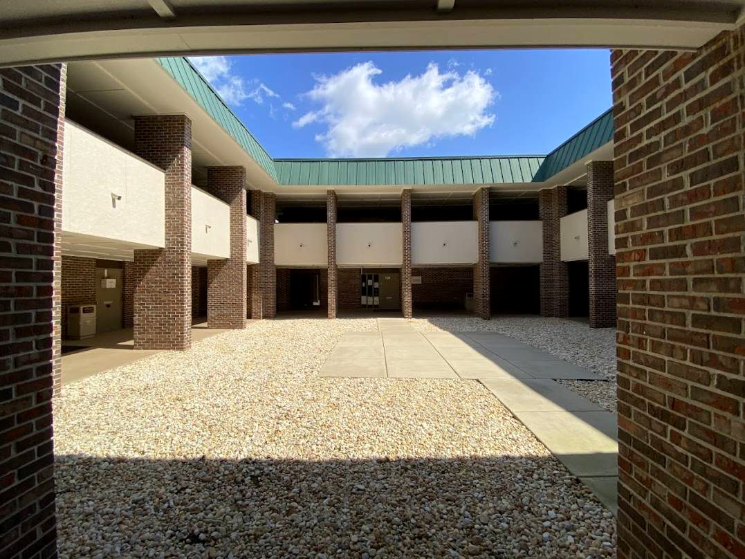 Open-air central courtyard